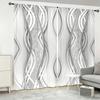 2Pc, 2D Flat-Print Non-Multi-Layer Curtains with Crystal Diamond Geometric Patterns, Colorful Pearl String Stripes, Pocket Rod Installation