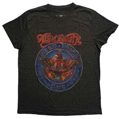 Aerosmith T-Shirt Aero Force Band Logo Offiziell Herren Schwarz XS