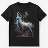 Colorful Paint Splash Deer Art Graphic Unisex T-Shirt