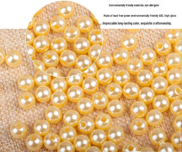 High Gloss ABS Imitation Pearl Beads: 3mm-20mm, Round, Straight Hole, Pure White/Rice White, DIY Crafting