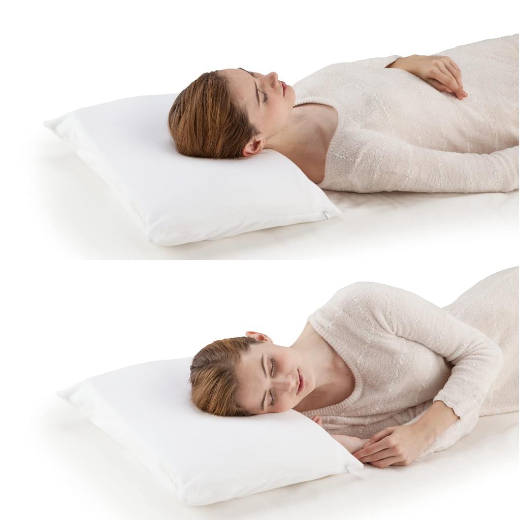 MOGU Family Health Pillow, Made in Japan, This Bead Cushion Meets Your Body's Needs, Made with Powder Beads, Compact (Approx. 54x38x8cm), White,