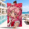 Pink Moon Puella Magi  Beach Towel, Super Soft Microfiber, Perfect Gift for Her/Him, Birthday, for Pool, Beach, Travel, Decor Beach Party