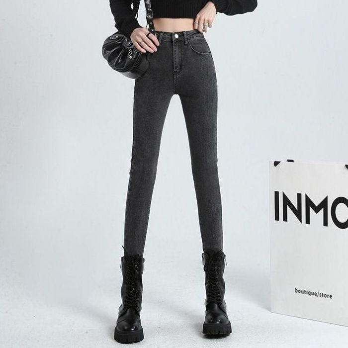 Velvet Thickened Small Magic Leggings for Women's Autumn and Winter New Style Wear Tight Black Pants Pencil Pants