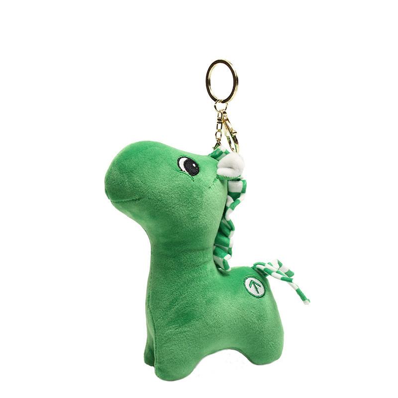 Lucky Horse Plush Keychain With Soft Short Hair Material For Backpack And Purse Decoration