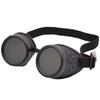 Steampunk Motorcycle Goggles with Spiked Rivets Vintage Round Cosplay Sunglasses for Welding and Cyber-Goths