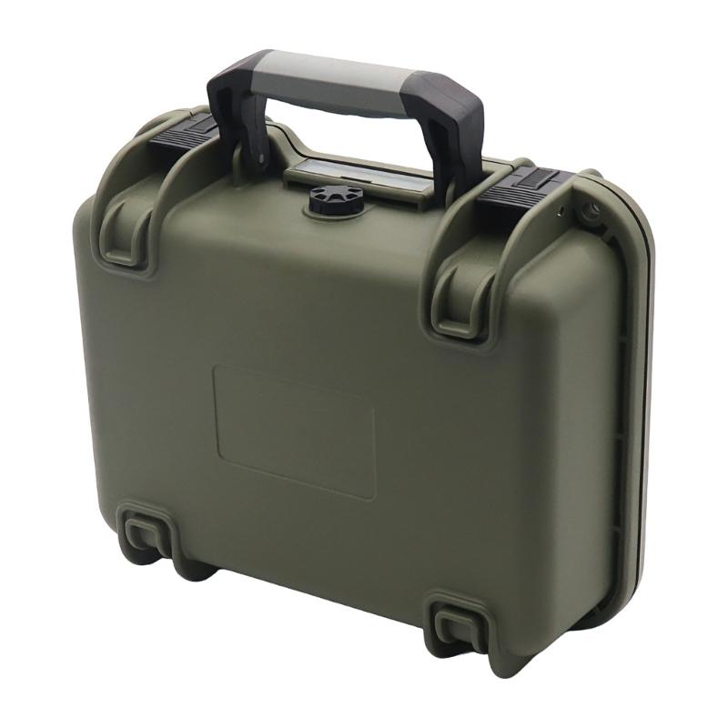 High Impact Resistant ABS Waterproof Protective Storage Case Including Carry Handle and Customizable Compartments for Various Tools