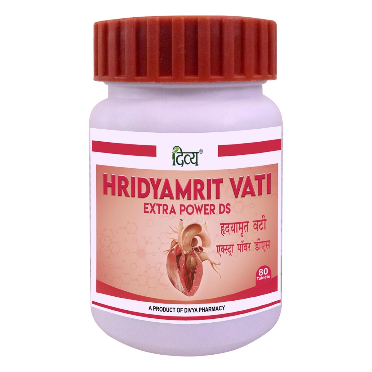 

Divya Hridyamrit Vati Extra Power 80N, Patanjali, Hridyamrit Vati