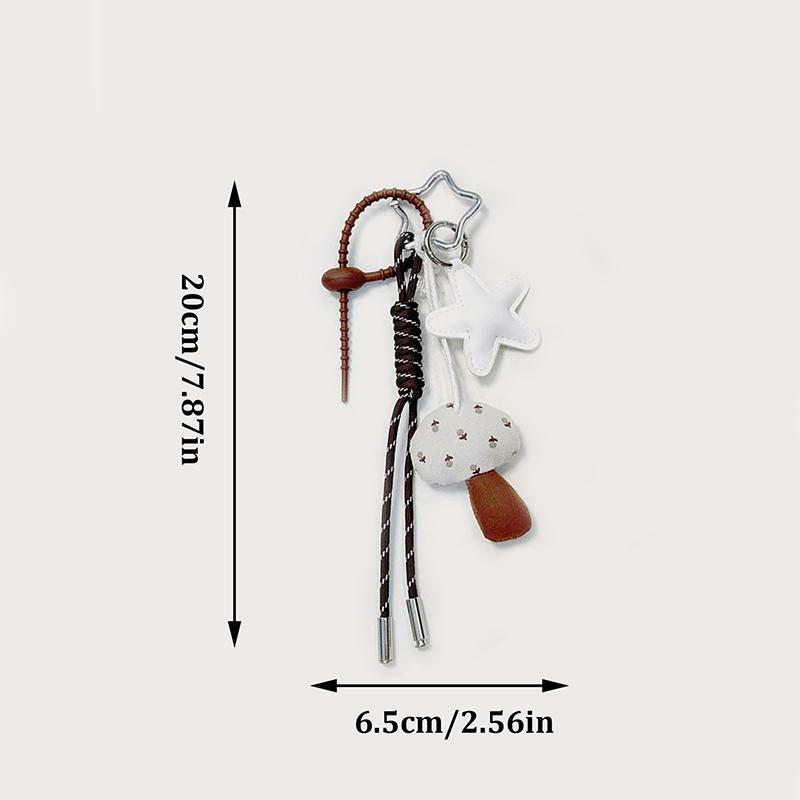 Yogodlns Handgefertigter Anhänger für gewebte Nylonseiltasche, niedliche Bonbonfarbe, modischer Rucksack, Handtasche, hängende Taschen, Accessoires