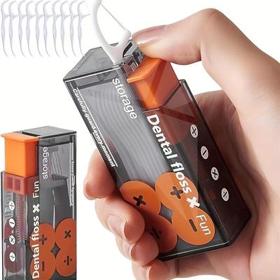 Portable Dental Floss & Toothpick Box1pc - Compact, Easy-Carry, Space-Saving for Travel