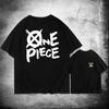 Japońskie Anime ONE PIECE T-shirt Krótkorękawowa Odzież Okrągły Dekolt Nadruk z Literami Nadruk Wzoru Męska i Damska Moda