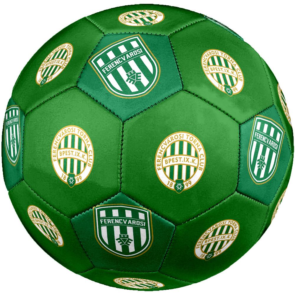 Ferencvarosi TC Green White Stripe Crest Logo Printed Size 5 PU Soccer Ball Outdoor Training Hungarian Football Fan Souvenir Match Football