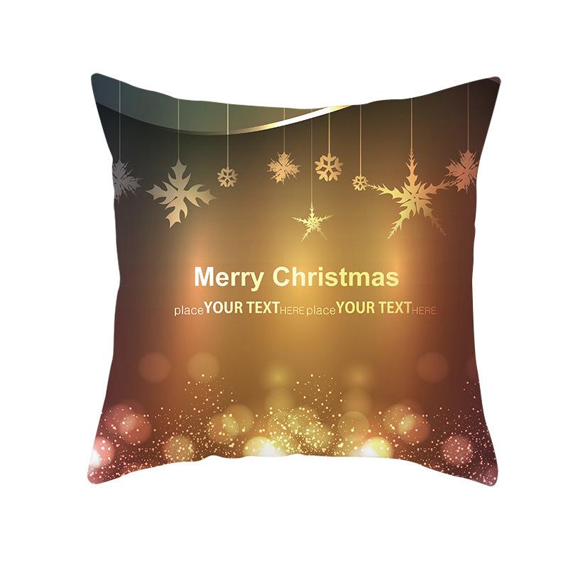 New Christmas Golden Ball Bell Pillow Cover Sofa Car Office Seat Cushion  Gold Series  Holiday Home Decoration