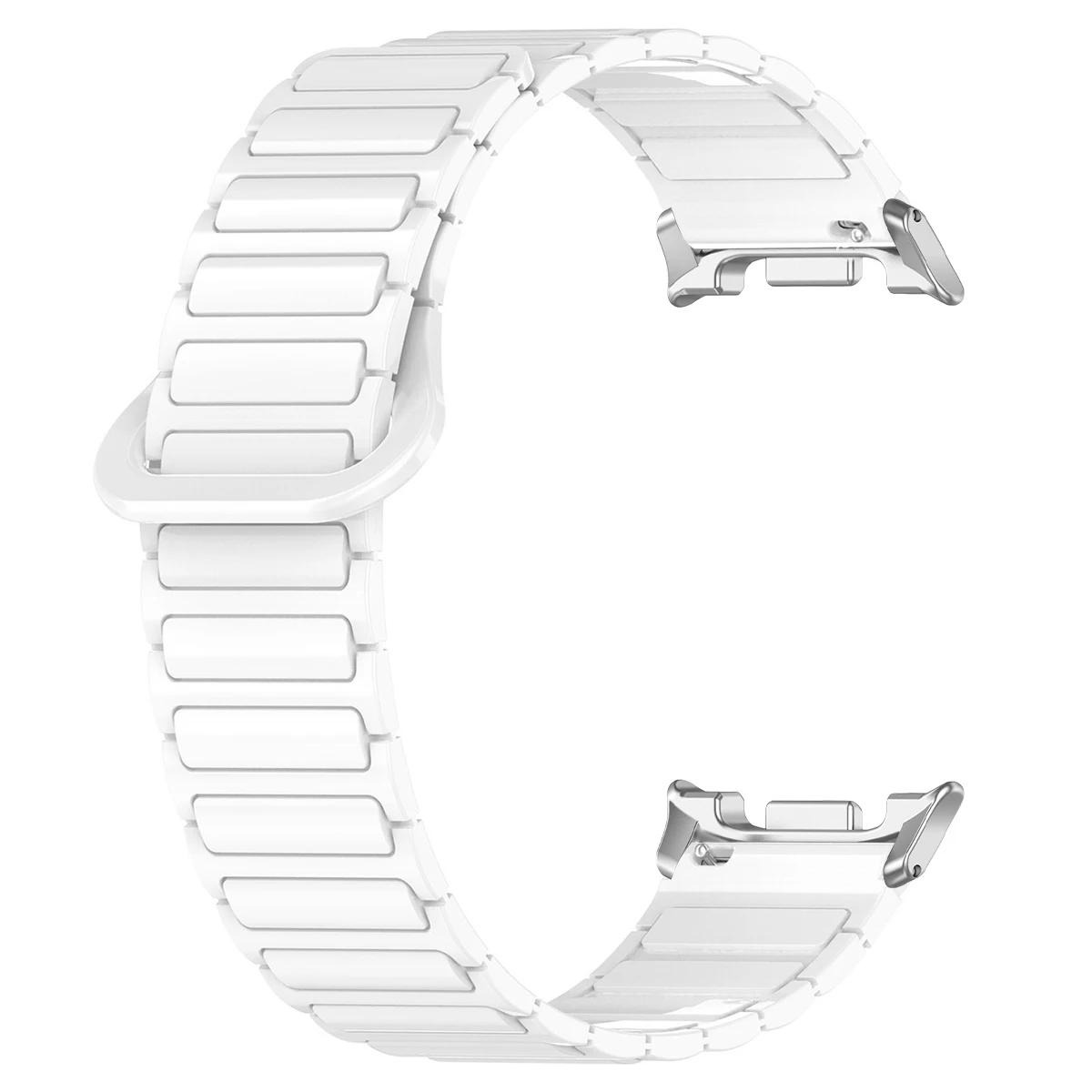 

Двухцветный магнитный ремешок для Samsung galaxy watch 8/8 Classic Силиконовый ремешок для Galaxy Ultra 2025 47MM водонепроницаемый браслет для часов Watch 8 40mm 44MM