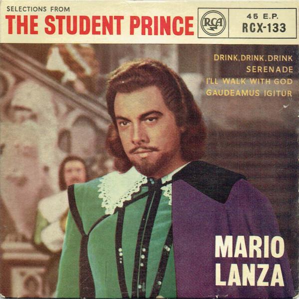 

7-дюймовая пластинка MARIO LANZA Selections From The Student Prince RCX133 RCA 1959 Великобритания Сценическая пьеса Б/у
