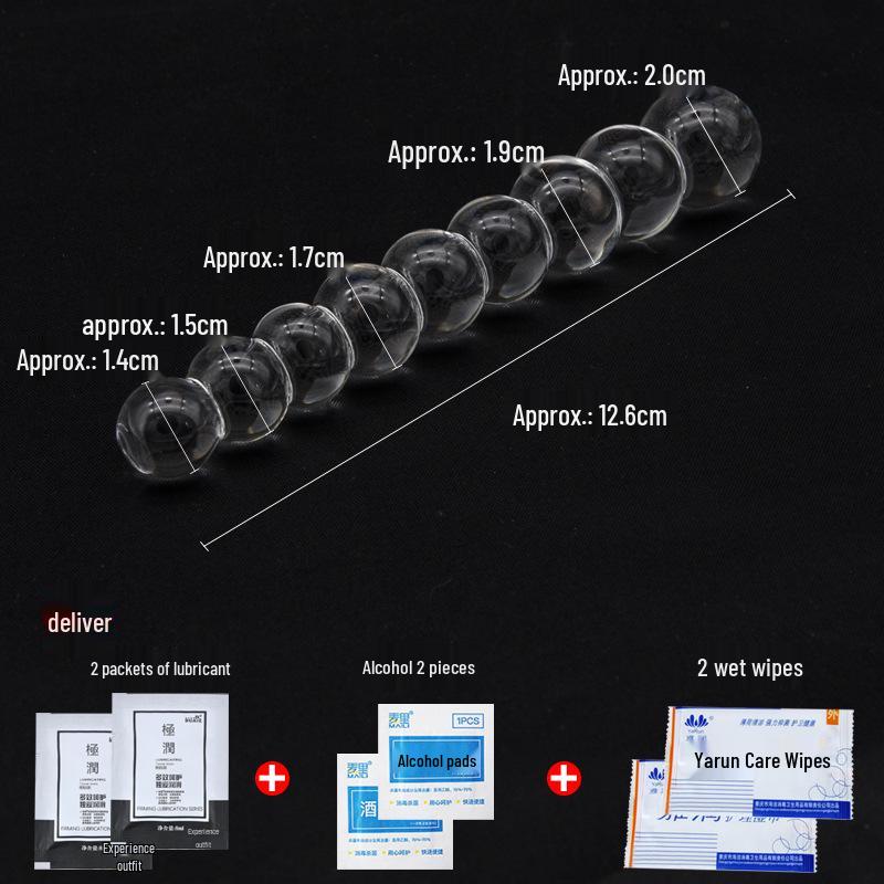 Adult Transparent Crystal Glass Anal Dilator Plug - Wearable Erotic Toy