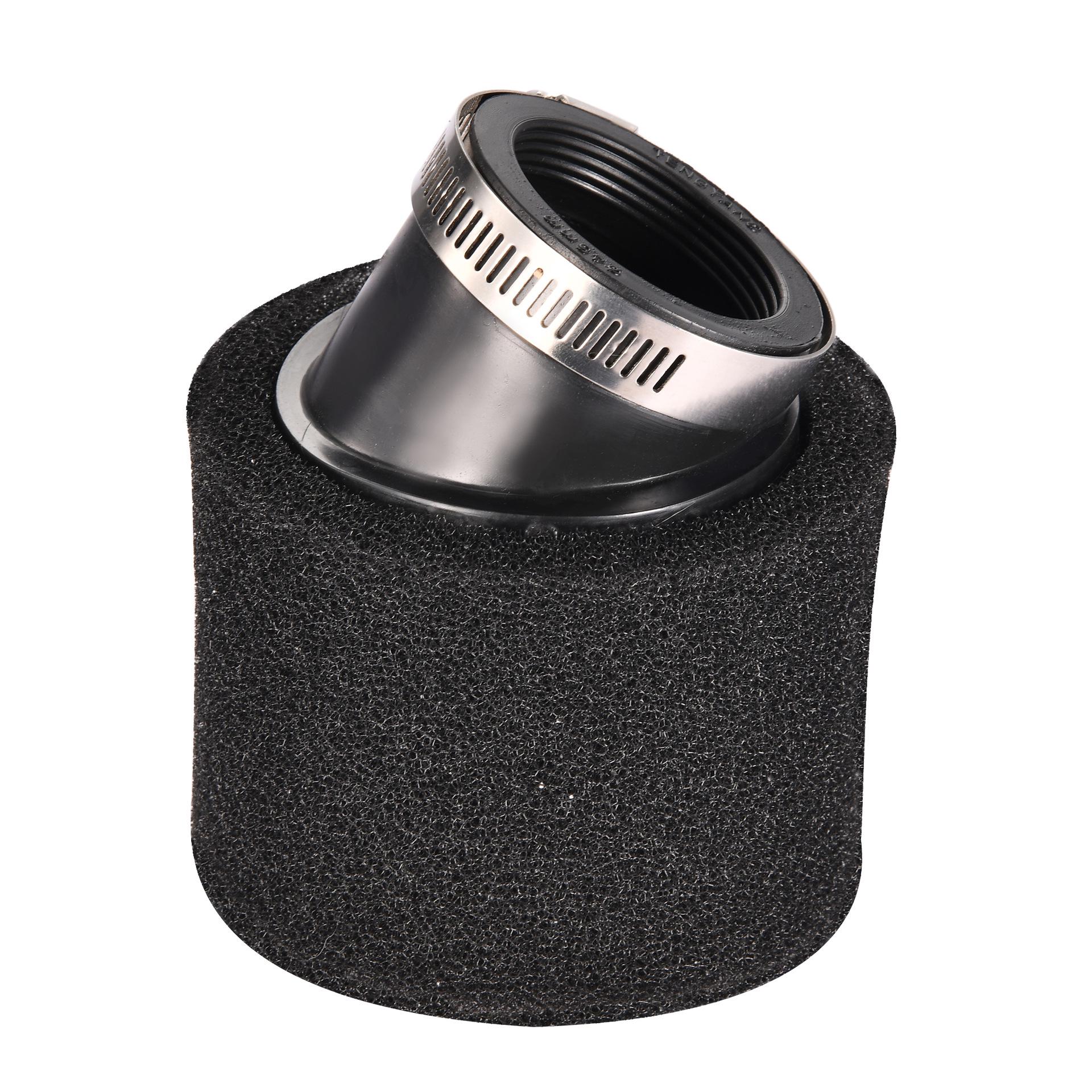 

45mm Angled Sponge Air Filter for Motorcycle/ATV - Black, Compatible with Various Models /