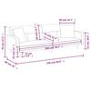 Sofa Bed with Cushions Cream Fabric