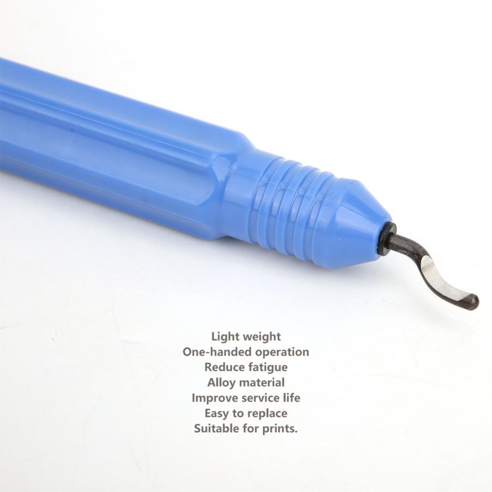 10pcs Blades Deburring Hand Tool Anti-Slip Handle Deburring Tool Kit Burr Remover Wood