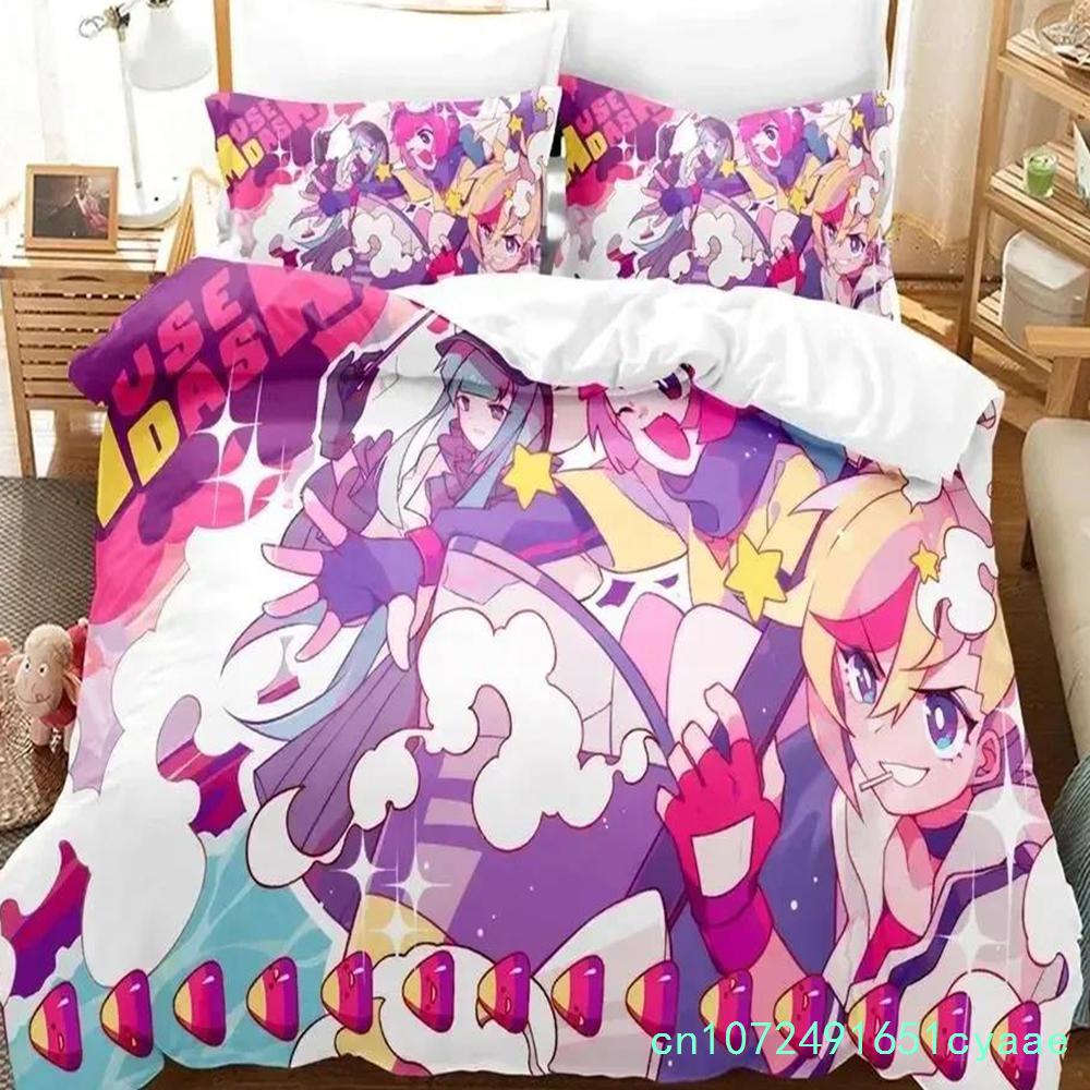Anime Muse Dash Game Bedding Set Duvet Cover Bed Set Quilt Cover Pillowcase Comforter King Queen Size Boys Adult Bedding Set