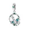 Copper Metal Vintage Green Moth Pendant Bead Component Bracelet High Quality Fine Jewelry Charm Bead Components Compatible With Bangle Designed For