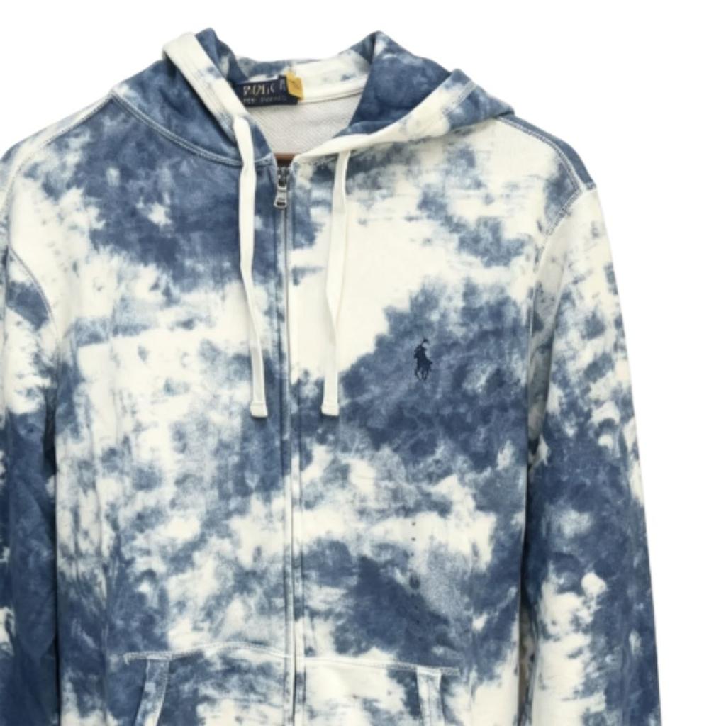 Polo Ralph Lauren FW26 Felpa con Cappuccio e Zip Intera Tie-Dye Logo Cavallino Piccolo Uomo felpe 710750293-001