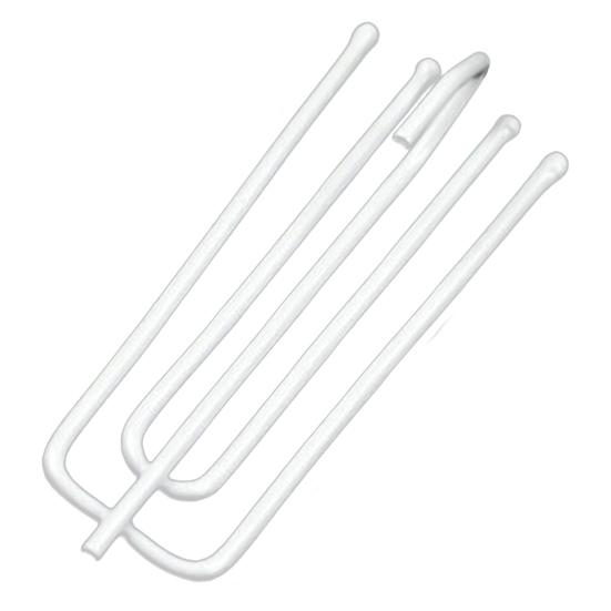

10Pcs/Set Curtain Hooks Wear-resistant Reusable 2 Colors Four Prong Curtain Pleater Tape Hooks for Curtain білий