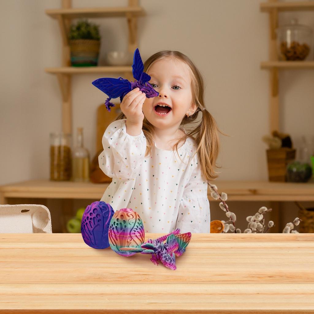 3D Printed Dragon Suit 3D Printed Dragon Egg With Articulated Dragon Inside Crystal Dragon Toy Adults Kids Toys Mystery Dragon