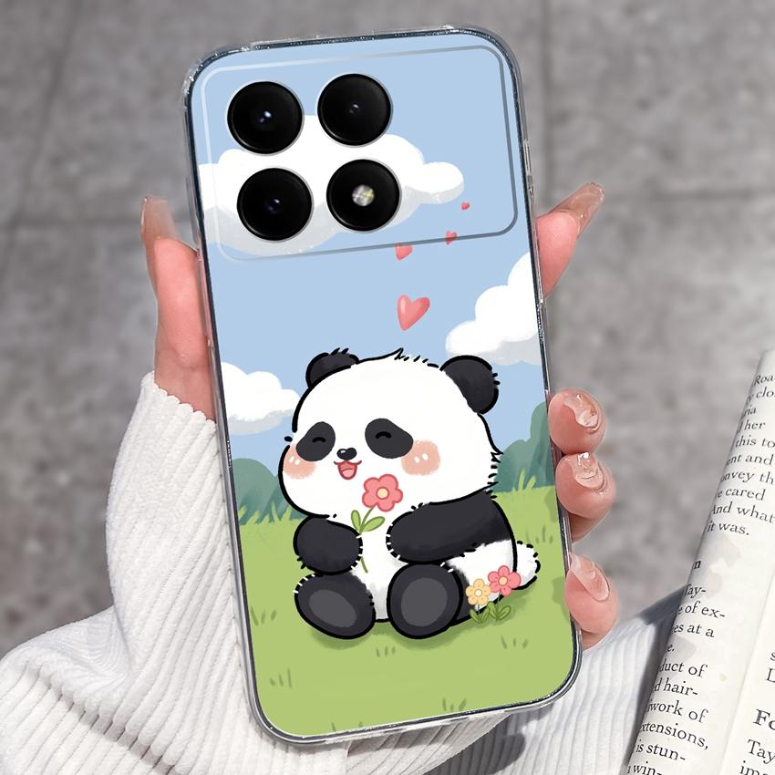 Case For Redmi K70e K60e K80 K70 K60 K50 K40 K30 K20 Pro K30i Cute Cartoon Piggy Pattern Phone Cover Transparent TPU Anti Fall Shell For Redmi Housing