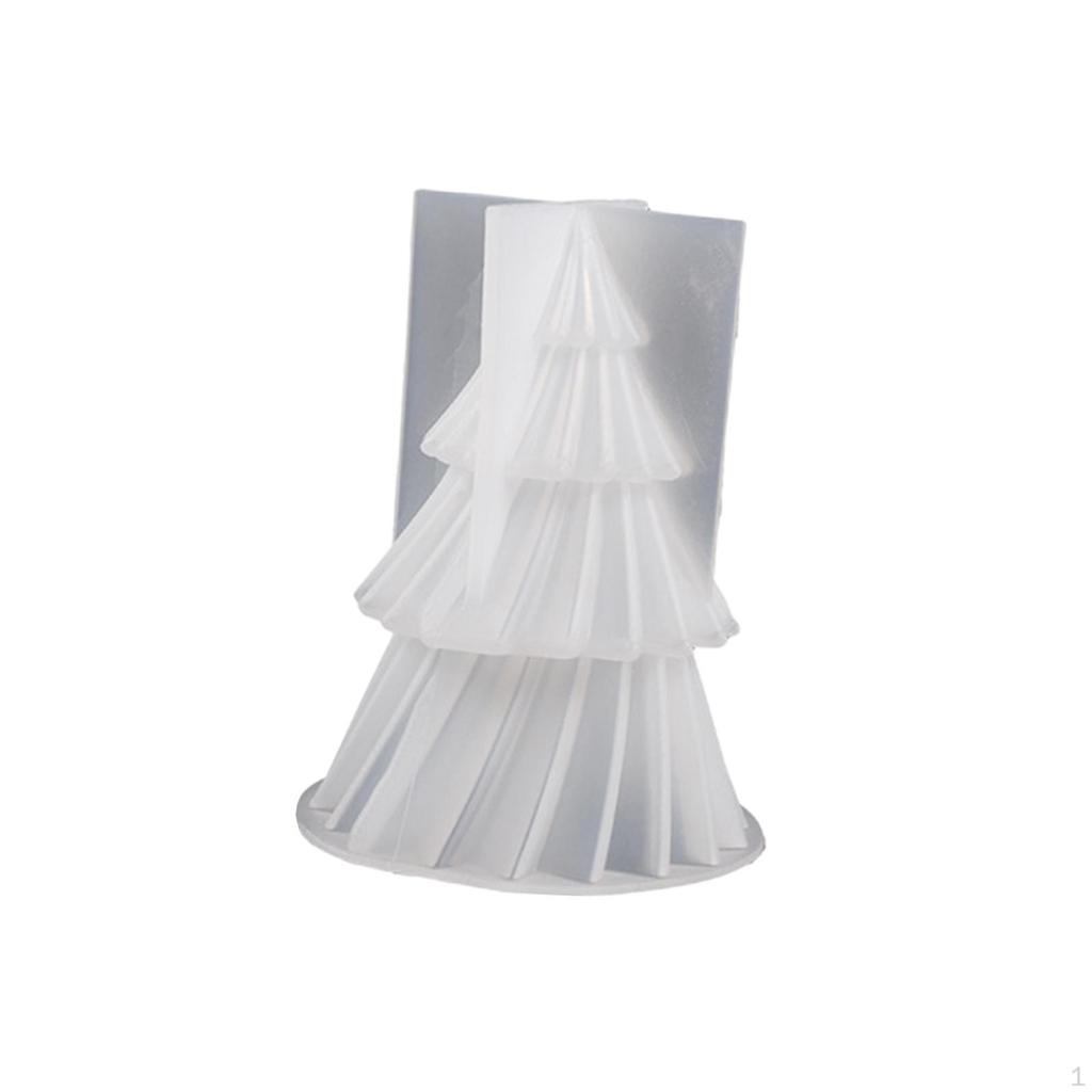 DIY Christmas Tree Silicone Model Candle Making Flexible Xmas Resin Casting for Sculpture