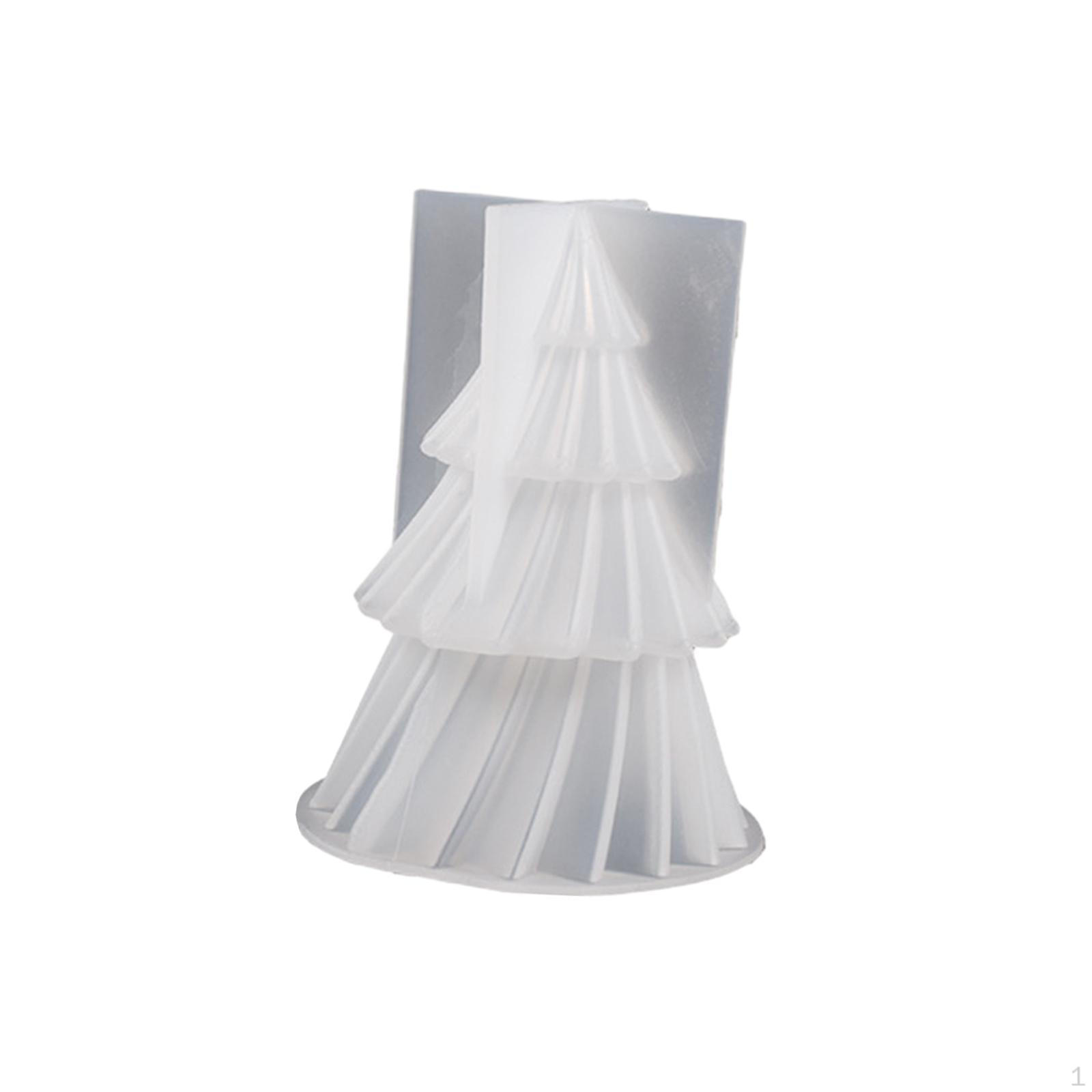 DIY Christmas Tree Silicone Model Candle Making Flexible Xmas Resin Casting for Sculpture Small
