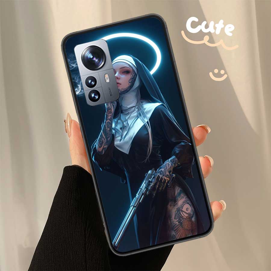 

Dark Nun Phone Case For Xiaomi 14 F7 Ultra Mi 15 Poco M6 M5S F6 F5 F3 X7 X6 X5 X4 X3 11T 10T Pro 11 Lite Cover Coque TPU Soft Ca Xiaomi Poco F7