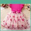 Girl Summer Princess Dress With Floral Embroidery And Tulle For Kids