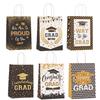 6/12Pcs Graduation Season Kraft Paper Gift Tote Packaging Bags Candy Snack Storage Pouch Graduation Party Favors