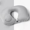 Inflatable Travel Neck Pillow for Airplane Train Car Washable Pillowcase U Shaped Office Napping Pillow,Home Head Neck and Lumbar Support