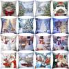 Peach Skin Christmas Pillow Home Living Room Decoration Festive Sofa Cushion Cover Festive Santa Claus Pillow