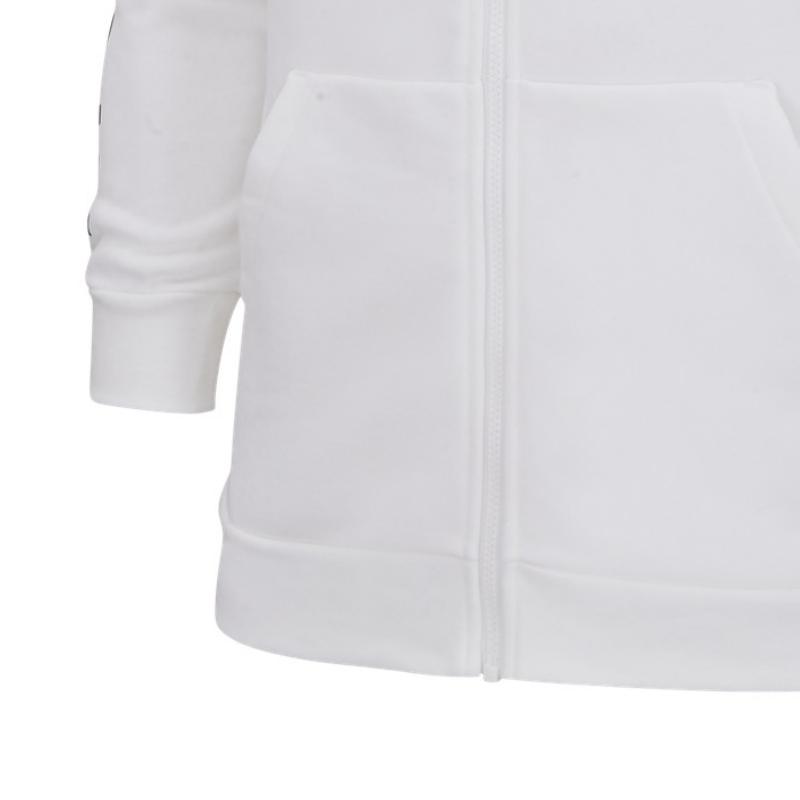 Jordan Logo Print Zip-Up Hoodie Jacket Men Outerwear White DH9507-100
