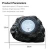 4 LED Solar Warm Light Imitation Stone Landscape Lamp - Waterproof Outdoor Courtyard Spotlight for Landscape Lighting