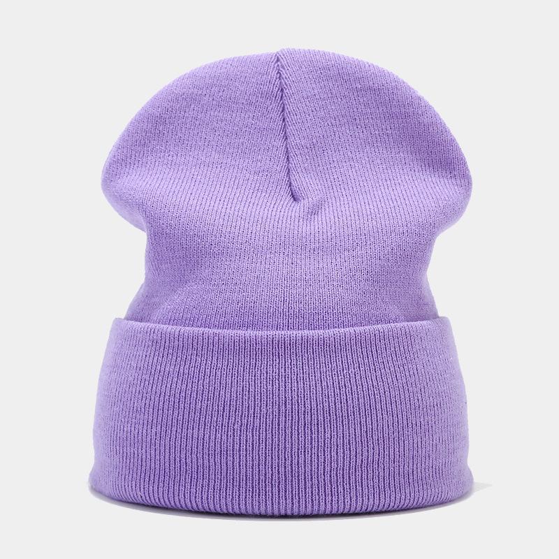Custom Logo Knit Hat with Embroidered Letters - Women's & Men's Windproof Warm Beanie