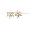 Pearl Earrings Hollow Maple Leaf Micro Inlaid Zircon Natural Freshwater Pearl Earrings Fashionable and Exquisite Jewelry