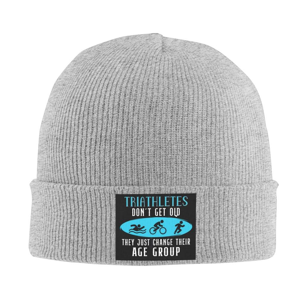 Triathlon Swimming Cycling Running Warm Knitted Cap Fashion Bonnet Hat Autumn Winter Outdoor Beanies Hats for Unisex Womenx Adult