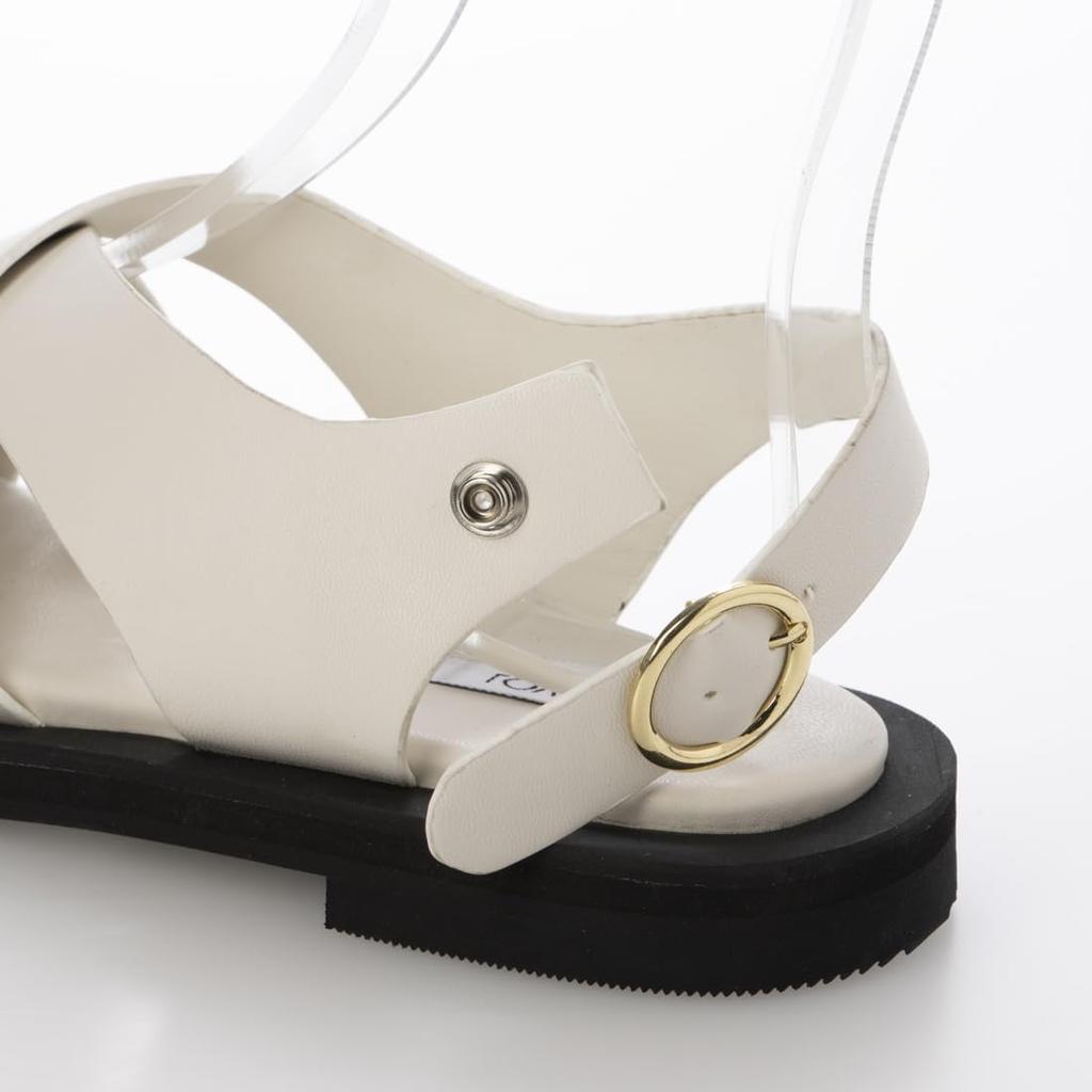 [Evol] [Cushioned/Soft] Cross Design Flat Sandals