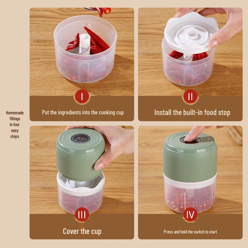 Premium Electric Garlic Masher & Grinder - Automatic Garlic Paste Maker & Food Processor