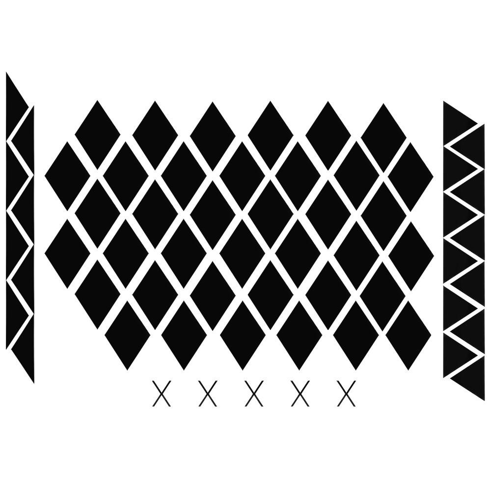 Acrylic Rhombic Mirror Wall Sticker Black Self Adhesive Mirror Tile Home Wall