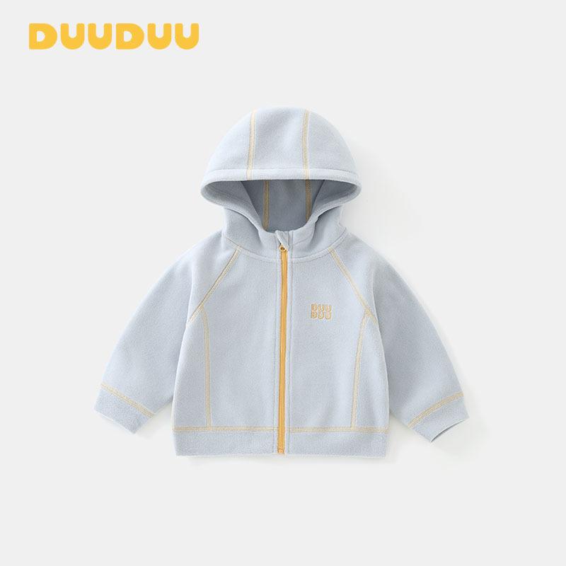 DUUDUU Unisex Toddler Jacket, Korean Style, Fleece-Lined for Autumn/Winter (2025) 80 cm