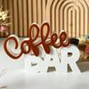 Coffee Themed Coffee Tray Decor Figurine Two-Tone Color Home Coffee Nook Decor  Kitchen Counter