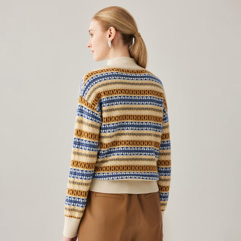 Women's Loose Fit Fair Isle Cashmere Sweater