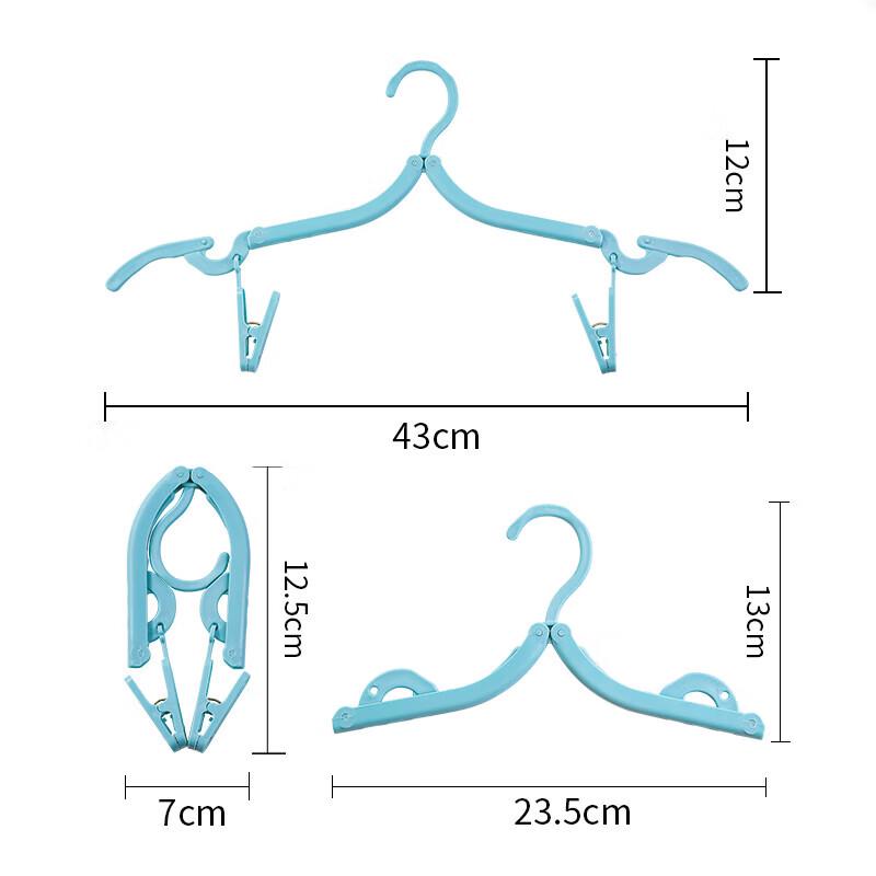 JAJALIN Portable Folding Travel Hanger with Clips