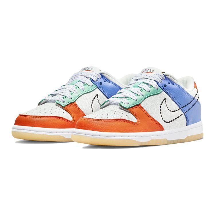 Dunk Low GS Nike 101 Kids Sneakers Multi-Color White Safety-Orange DX3363-100