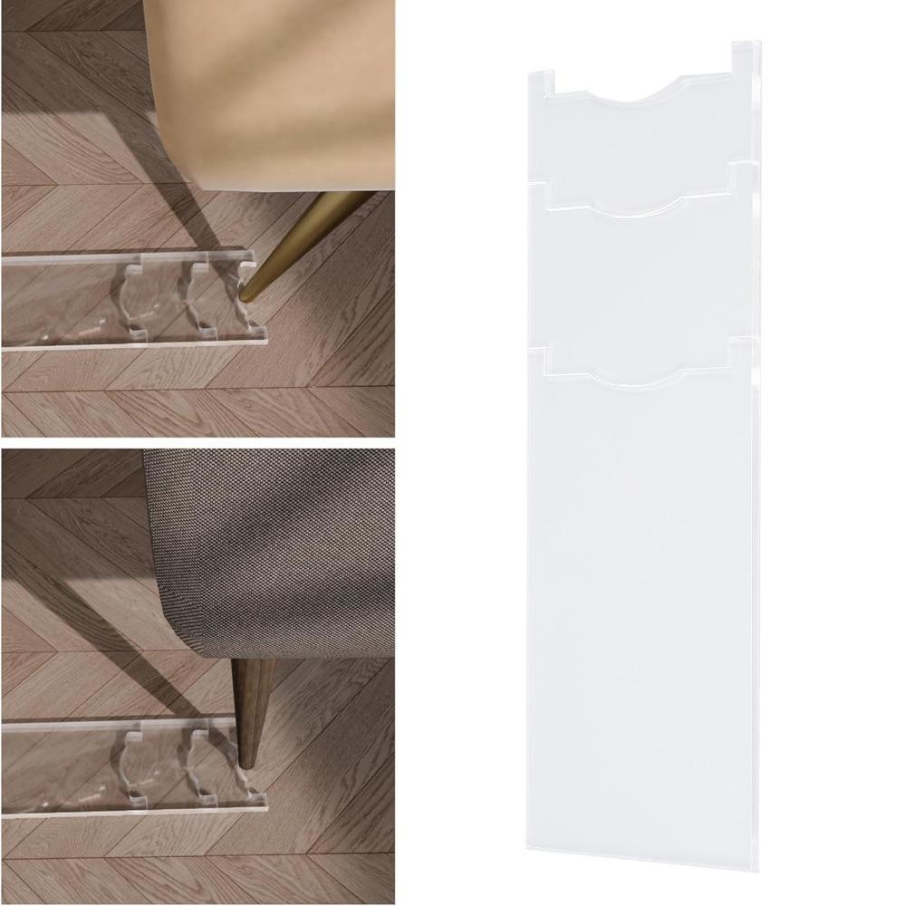 2 Set Clear Acrylic Furniture Wall Spacer Adjustable Length Sofa Wall Stopper Bedroom