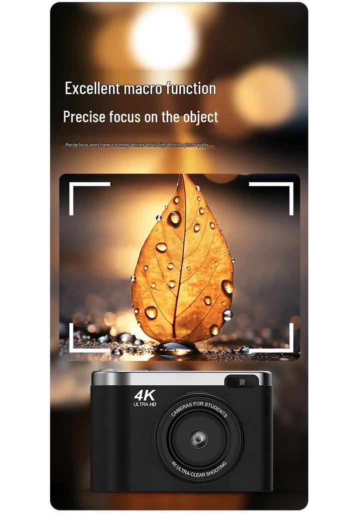HD Retro CCD Flip Screen Digital Vlog Camera for Students